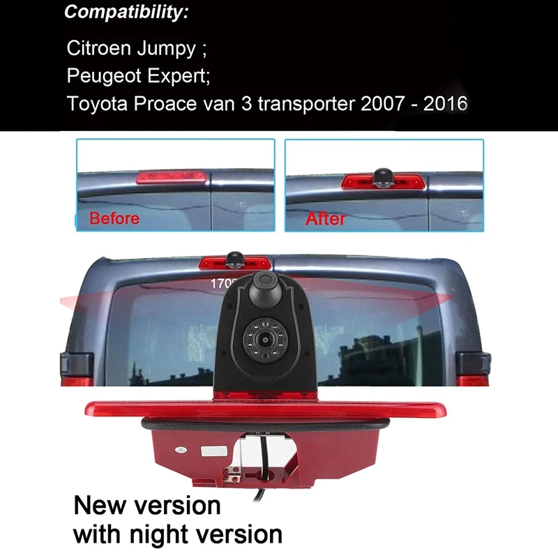 Автомобильный стоп-сигнал заднего вида с двойной камерой заднего вида для Peugeot Expert Fiat Scudo Citroen Jumpy Toyota Proace 2007-2016