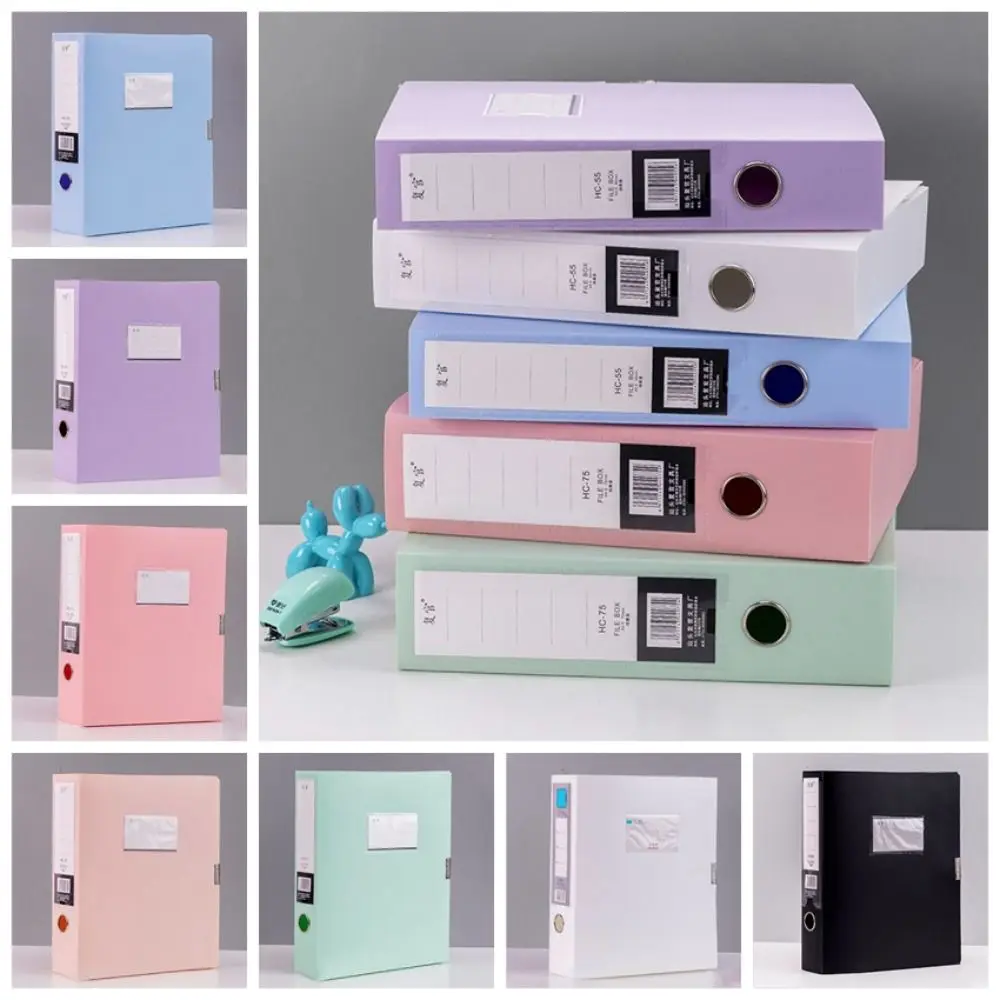 Morandi Color Коробка-органайзер для файлов формата А4, Пылезащитный утолщенный настольный ящик для хранения, Пластиковый многофункциональный футляр для документов