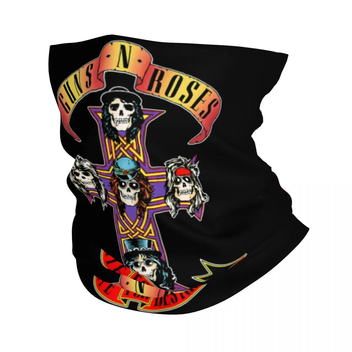 Хэви-метал Рок-группа Guns N Rose Гетры на шею Мужчины Женщины Защита от ультрафиолета Зимняя Бандана Шарф для велоспорта