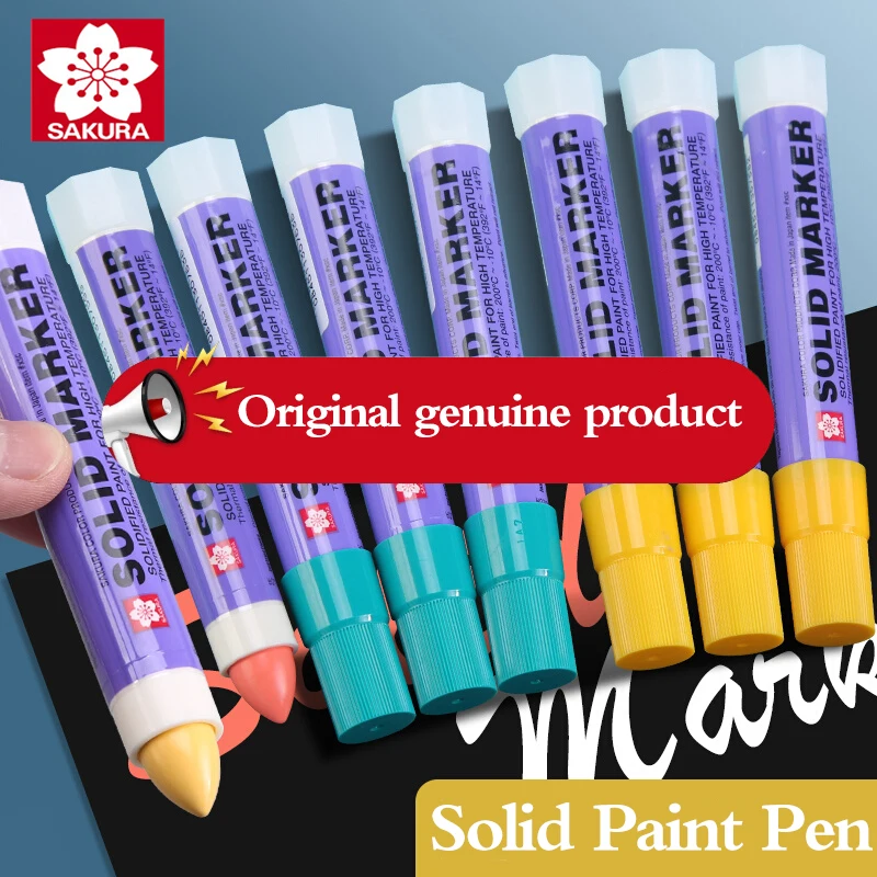8 Шт. Ручка Sakura Solid Paint Промышленные Не выцветающие высокотемпературные водостойкие чернила Маркеры для стен из дерева и цемента на рабочем месте