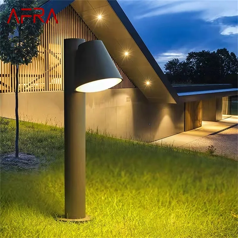 AFRA Nordic Modern Outdoor Lawn Lamp Light LED Водонепроницаемый Дом для Сада на Дорожке Виллы