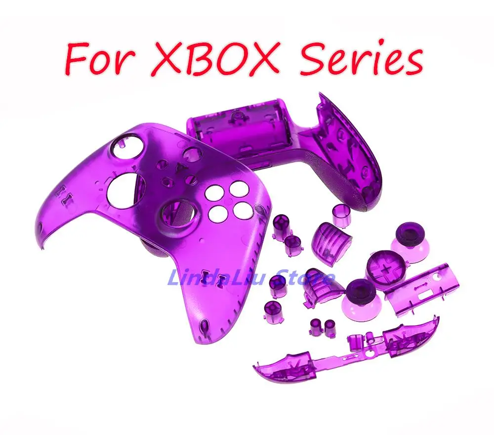 1 комплект прозрачных полных комплектов Корпус Чехол-накладка с кнопками для замены контроллера Xbox серии X S.