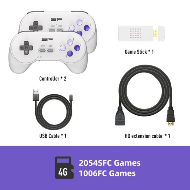 Игровая приставка Data Frogs Ретро-игровая консоль для беспроводных ретро-контроллеров SNES 900Games /3000Games Со встроенными подарками