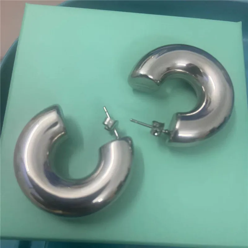 Круглые Квадратные Геометрические серьги-кольца из нержавеющей стали для женщин, позолоченные серебром 18 Карат, Полые Массивные обручи