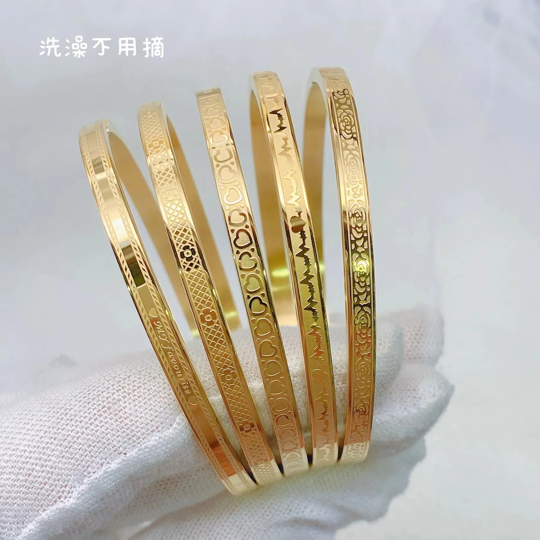 IQPC Новый женский браслет классического модного дизайна из нержавеющей стали и золота, подходящий для повседневной носки женщин, подарок на годовщину