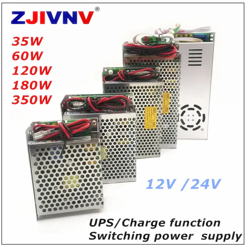 Функция зарядки ИБП 12V 24V импульсный источник питания Универсальный 35 Вт 60 Вт 120 Вт 180 Вт 350 Вт 13,8 В 27,6 В Монитор заряда аккумулятора