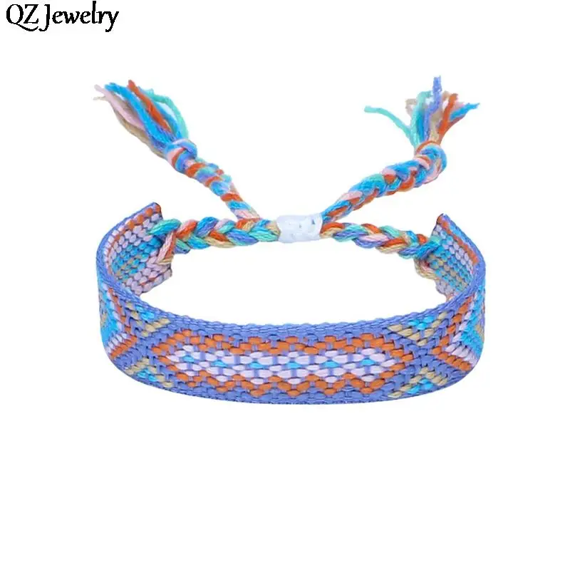 Этнический веревочный браслет ручной работы, ручная вышивка в стиле бохо, ручной веревочный браслет для мужчин, друзей-женщин, подарки на удачу, украшения из веревки для рук