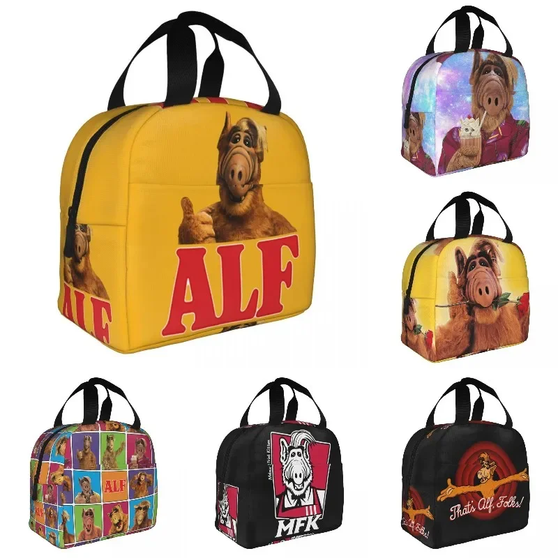 Alf Lunch Bag Cooler Термоизолированный Ланч-Бокс Инопланетной Формы Жизни для Женщин, Детей, Школьной Работы, Пикника, Еды, Сумки-Тоут