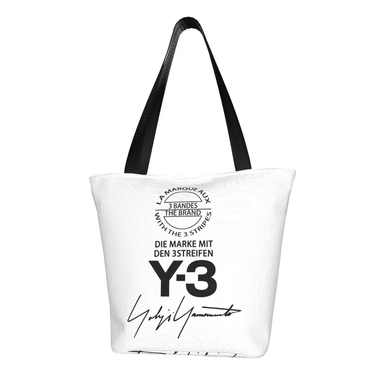 Изготовленная на заказ холщовая сумка для покупок Y3 Yohji Yamamoto для женщин, перерабатывающая сумки для покупок в продуктовых магазинах