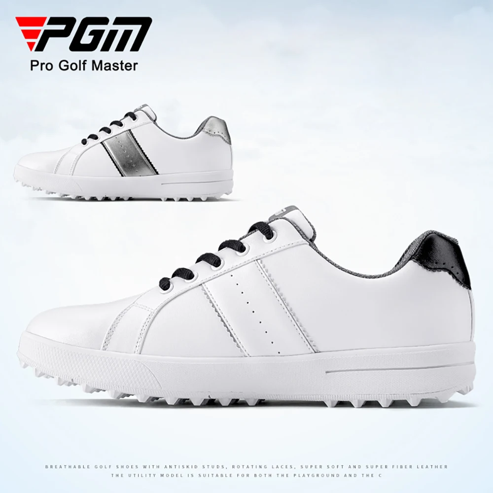 Обувь для гольфа PGM, женская водонепроницаемая обувь, женская повседневная спортивная обувь из микрофибры, нескользящие тренировочные кроссовки для гольфа XZ187