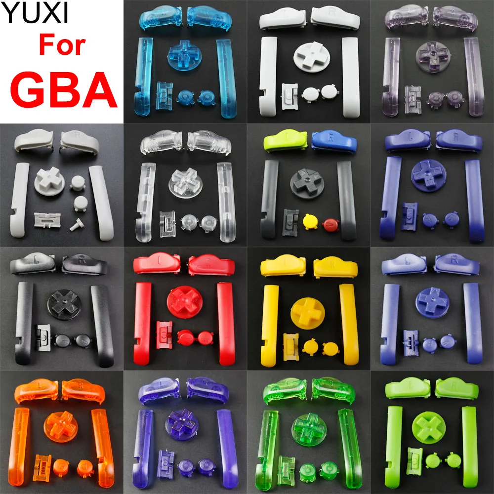 YUXI 1Set Высококачественные AB Красочные Кнопки L R Клавиатуры Для Gameboy Advance Рамка Для Кнопок GBA D Pads Кнопки включения выключения питания