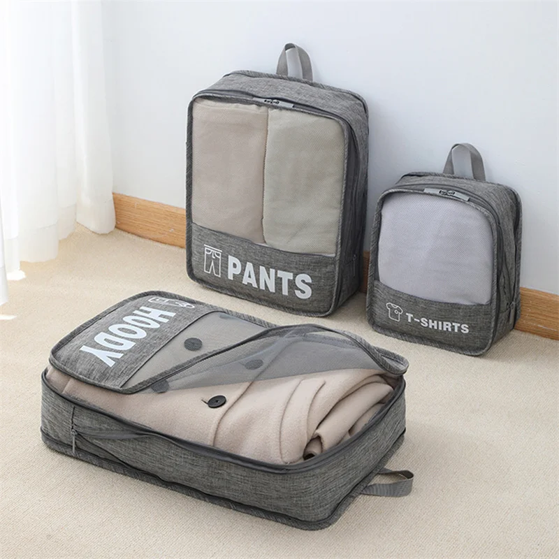 Дорожный набор сумок для хранения одежды, органайзер для хранения вещей, шкаф, чемодан, сумка-органайзер для путешествий, футляр для упаковки обуви, сумки-кубики