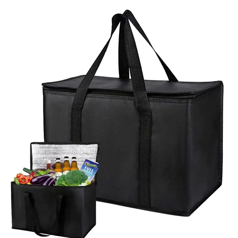 Пакеты для продуктов с доставкой, изолированные многоразовые пакеты для продуктов объемом 65-70 л, сверхмощная большая термоизоляционная сумка-холодильник для покупок