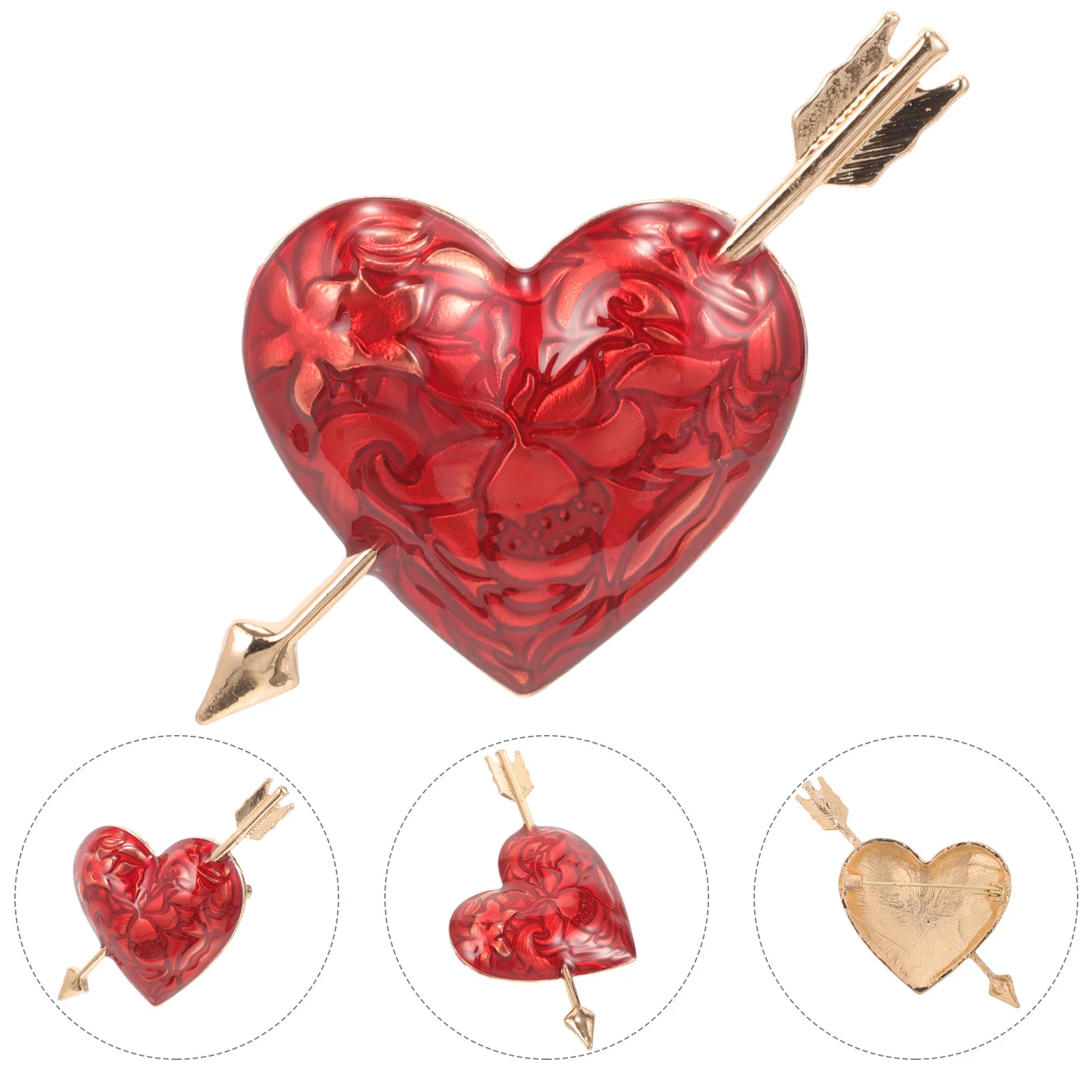 Женская брошь в форме сердечка, изящная булавка на лацкане, булавка с сердечком, подарок на День Святого Валентина