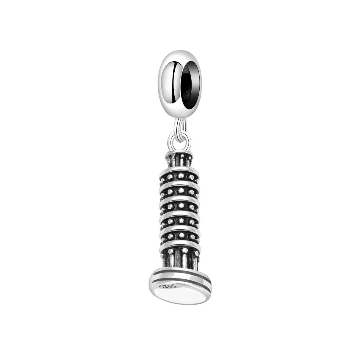 Европейский шарм из стерлингового серебра S925 пробы в стиле ретро с высокой башней, сделанный своими руками Для оригинальных женских браслетов, ожерелий, цепочек, ювелирных изделий