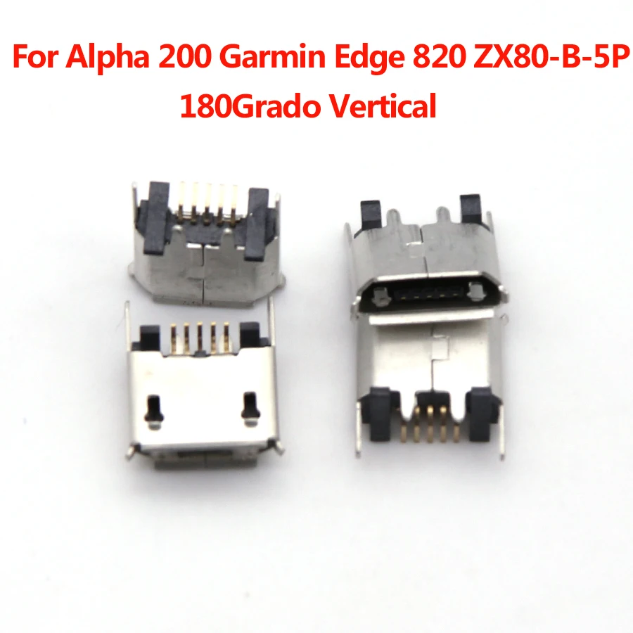 5-Контактный Разъем Micro Mini USB для Зарядки Док-станции для Alpha 200 Garmin Edge 820 ZX80-B-5P 180градусный Вертикальный Разъем SMT 5P