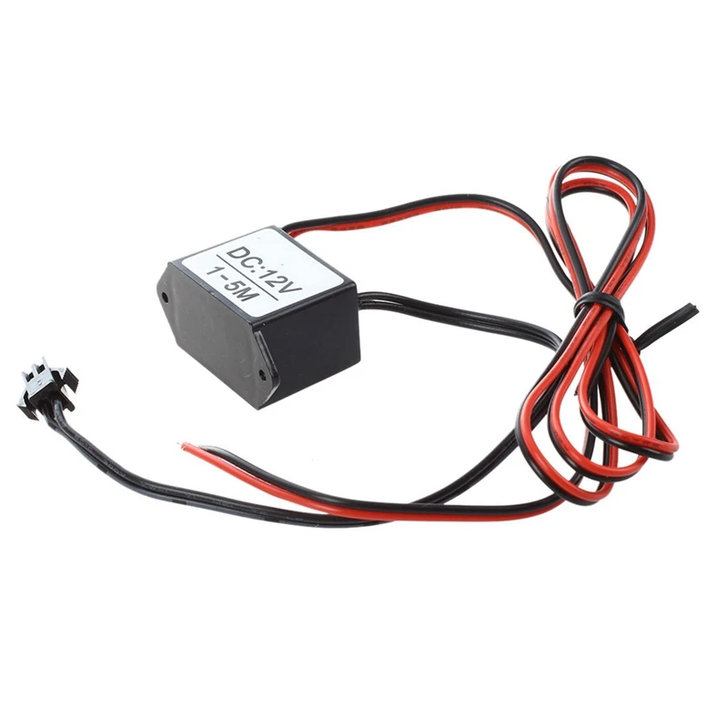 3X Красно-черный кабель постоянного тока 12 В EL-провод Неоновая полоса свечения Блок питания Инвертор
