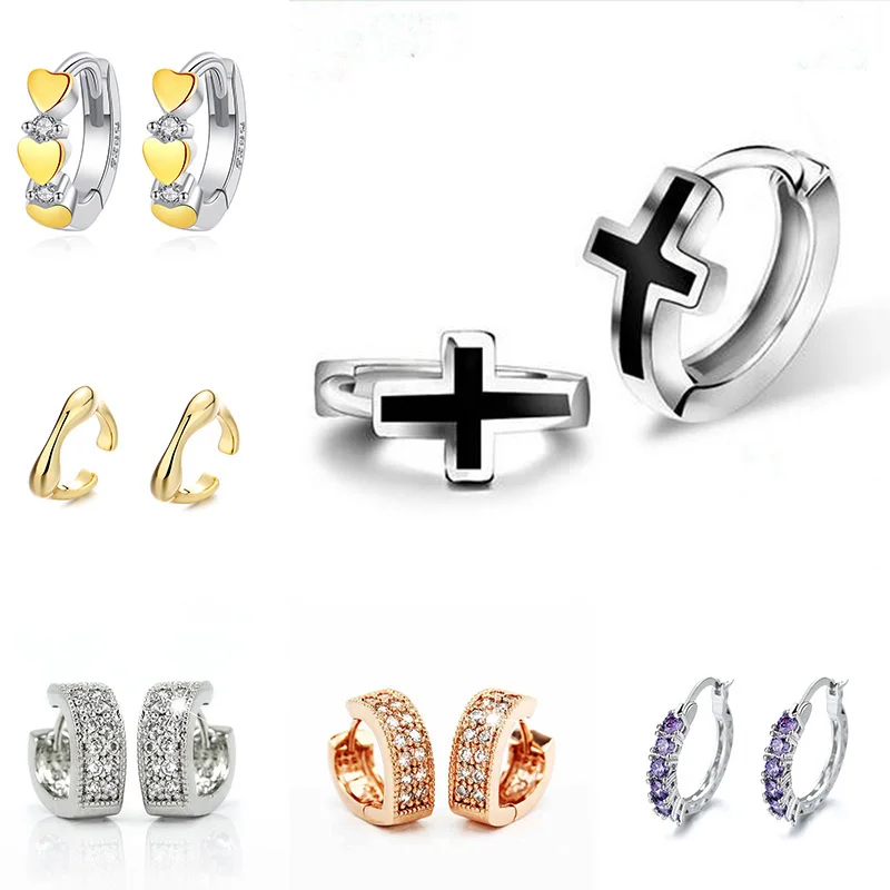Новые металлические серьги-кольца в форме сердца из медного сплава с кристаллами, модные корейские ювелирные аксессуары, женские серьги, Банкетная вечеринка