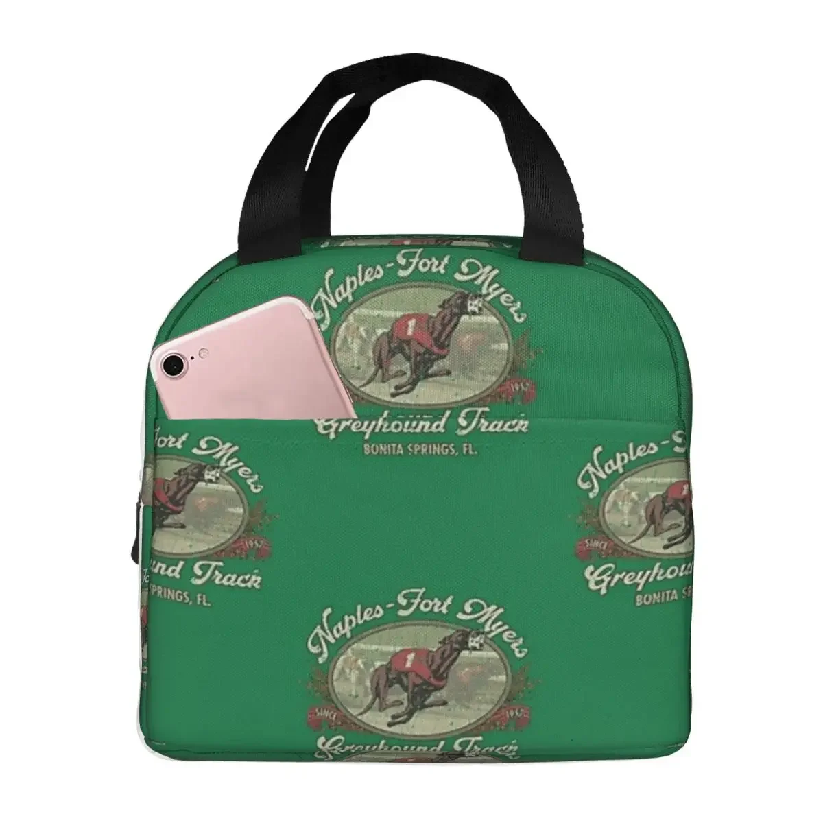 Naples-Fort Myers Greyhound Track 1957 Изолированные пакеты для ланча, сумки для пикника, термоохладитель, ланч-бокс, сумка для ланча для женщин на работу