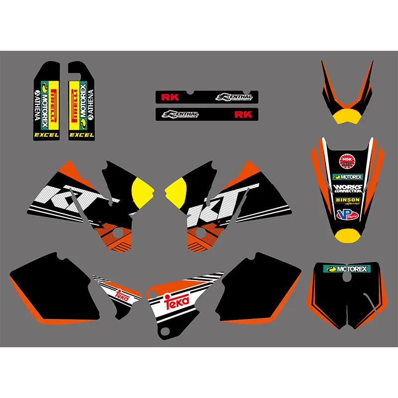 Мотоциклетная одежда Графические наклейки наклейка для KTM SX MXC 1998 1999 2000 2001