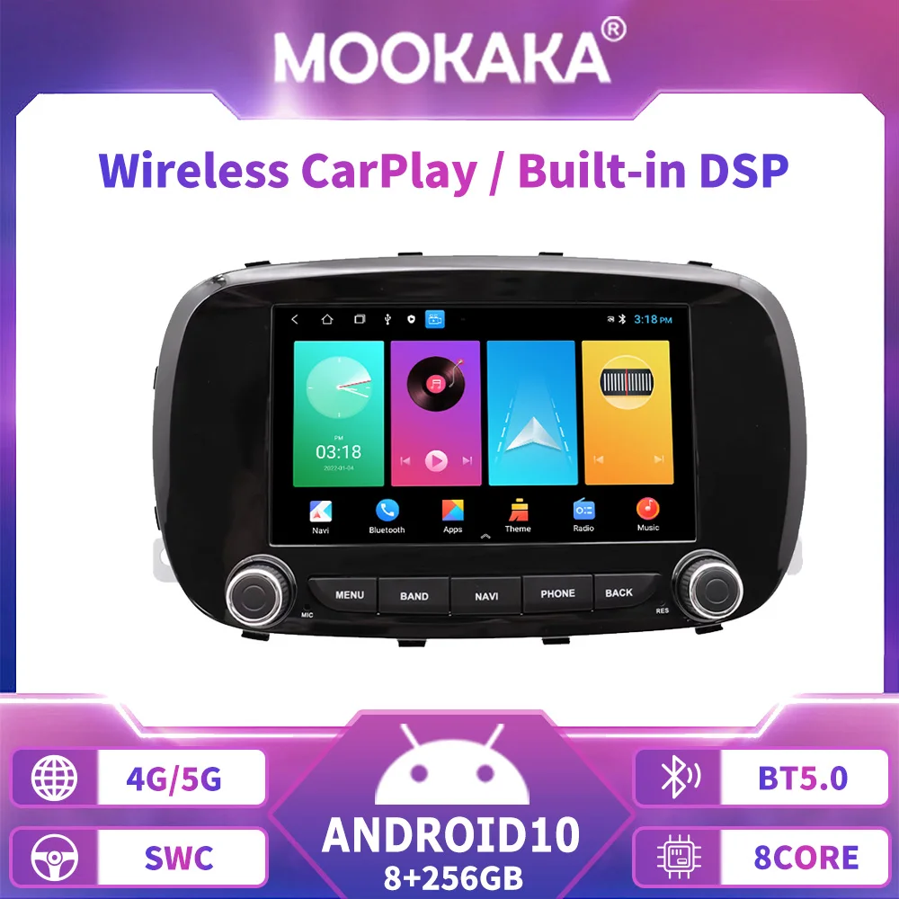 Автомагнитола Android 13 для Fiat 500X 2014-2020, Мультимедиа GPS, стереонавигация, видеоплеер, автоматическое головное устройство, 2 din DVD, Wi-Fi 4G