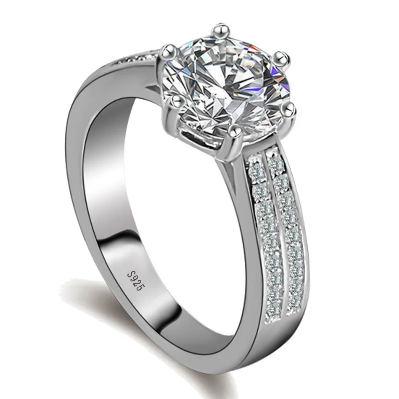 Обручальное Кольцо Обручальное Кольцо Для Женщин 3-каратный Cz Кристалл Кольцо Серебристого Цвета Женское Кольцо Anel Jz6 Claddagh Ring Anillos Mujer