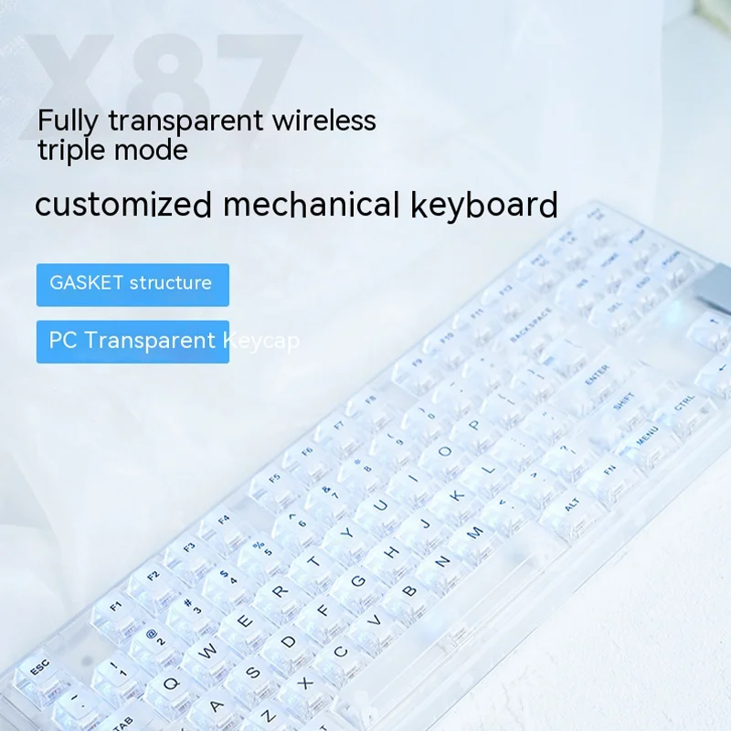 Новая технология X87 Индивидуальная Игровая Механическая клавиатура 87 Клавиш Nkro Hotswap Ttc Структура прокладки оси Pbt Keycaps Type-c