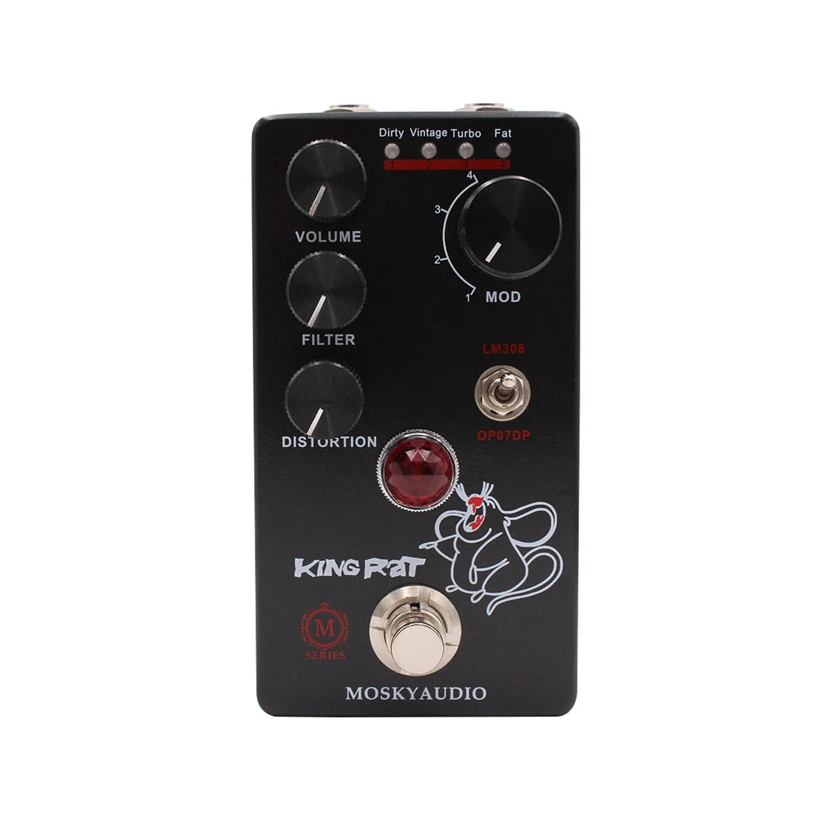 MOSKYAUDIO KING RAT Гитарные эффекты Педаль Дисторсии True Bypass Circuit Аксессуары для гитарного процессора