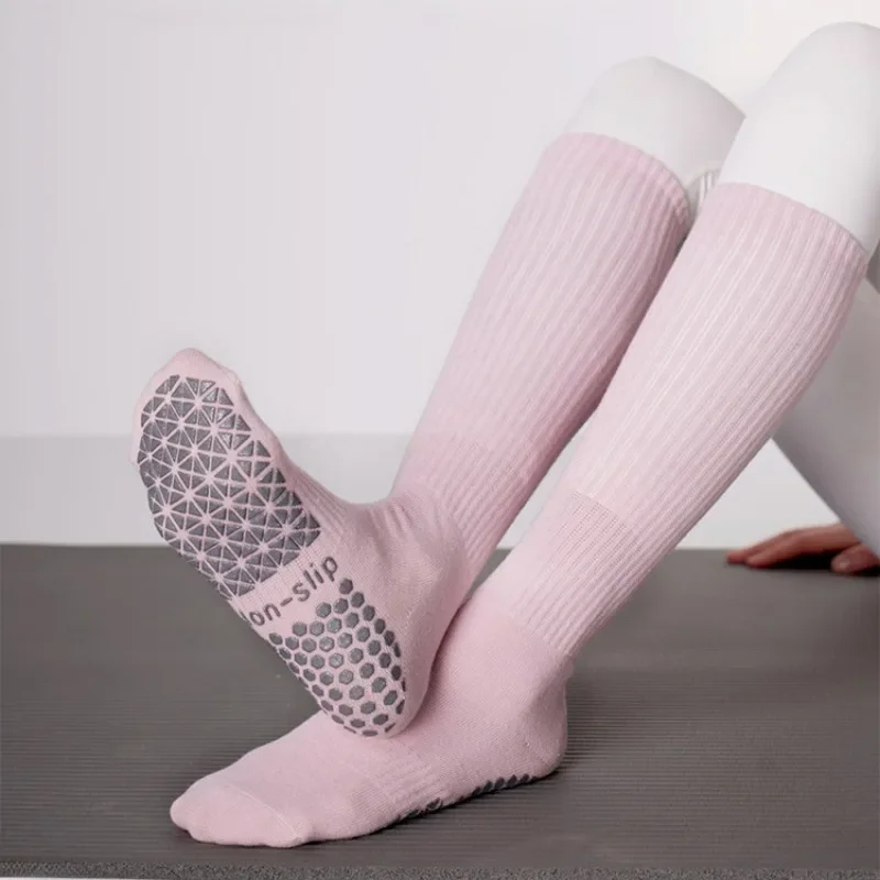 Новые носки для йоги, Профессиональные противоскользящие чулки, Балетные носки для пилатеса, Женские хлопковые носки для танцев в помещении, спортивные носки