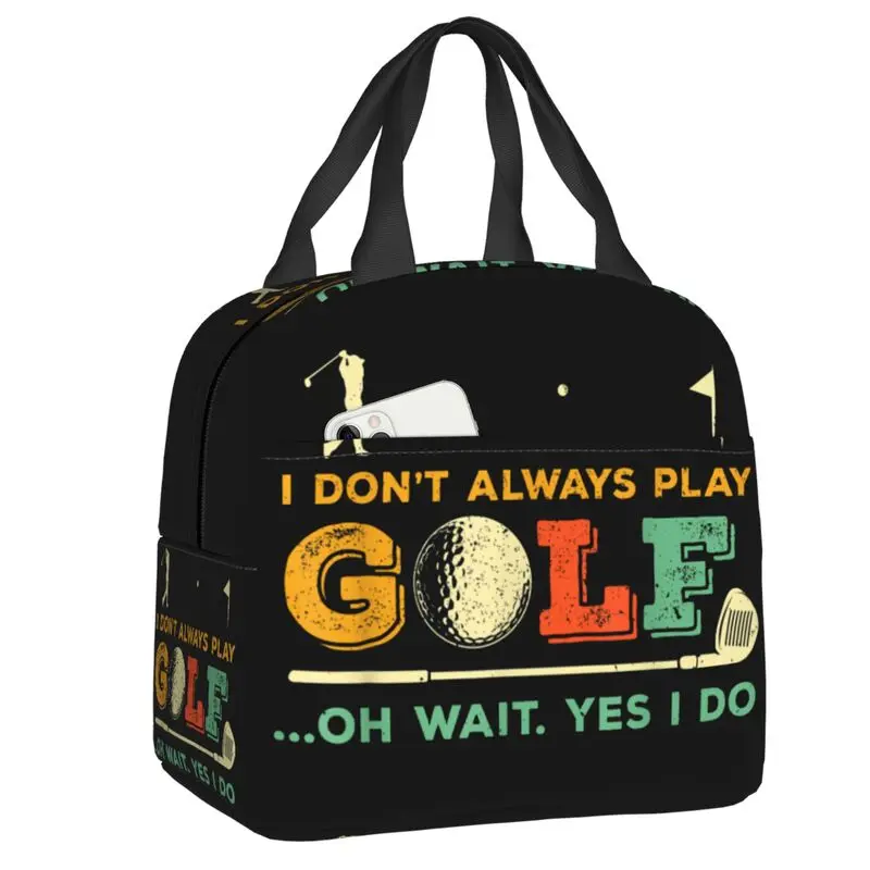 Забавная цитата из гольфа, изолированная сумка для ланча для кемпинга, путешествий, многоразовый кулер, термальный ланч-бокс, женские Детские сумки-тоут, контейнеры для еды