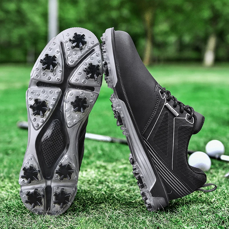 Мужские кроссовки для гольфа, мужская спортивная обувь для газонного гольфа, кроссовки для прогулок на открытом воздухе, мужская обувь для гольфа, Мужские шипы, обувь для тренировок в гольфе