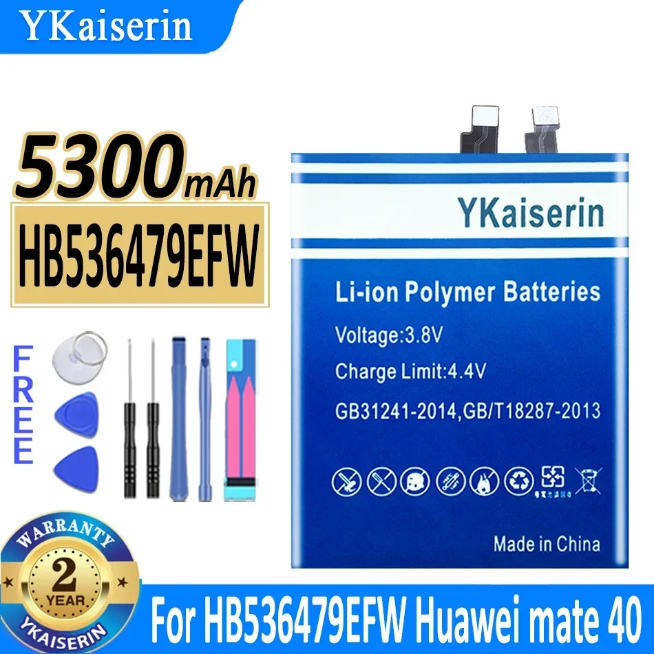 5300 мАч YKaiserin Аккумулятор Для Huawei HB536479EFW MATE 40 MATE40 Аккумуляторы Для Мобильных Телефонов