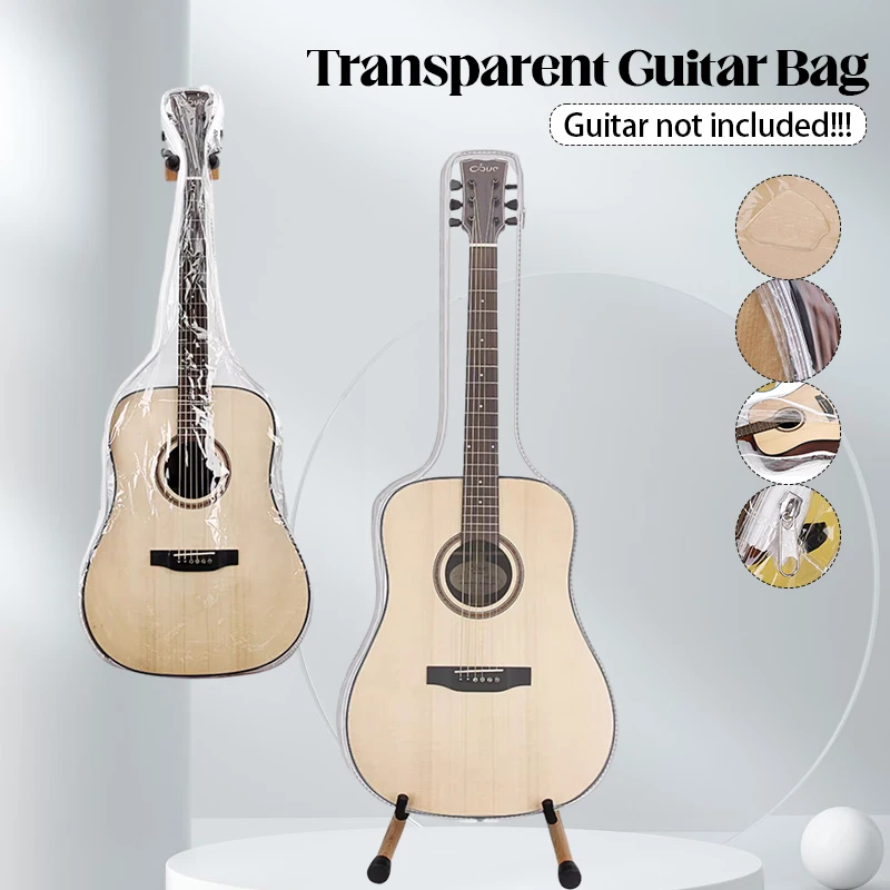 Сумка для народной гитары, прозрачный защитный пылезащитный чехол, влагостойкий мешок, универсальный защитный чехол, водонепроницаемый и пылезащитный чехол