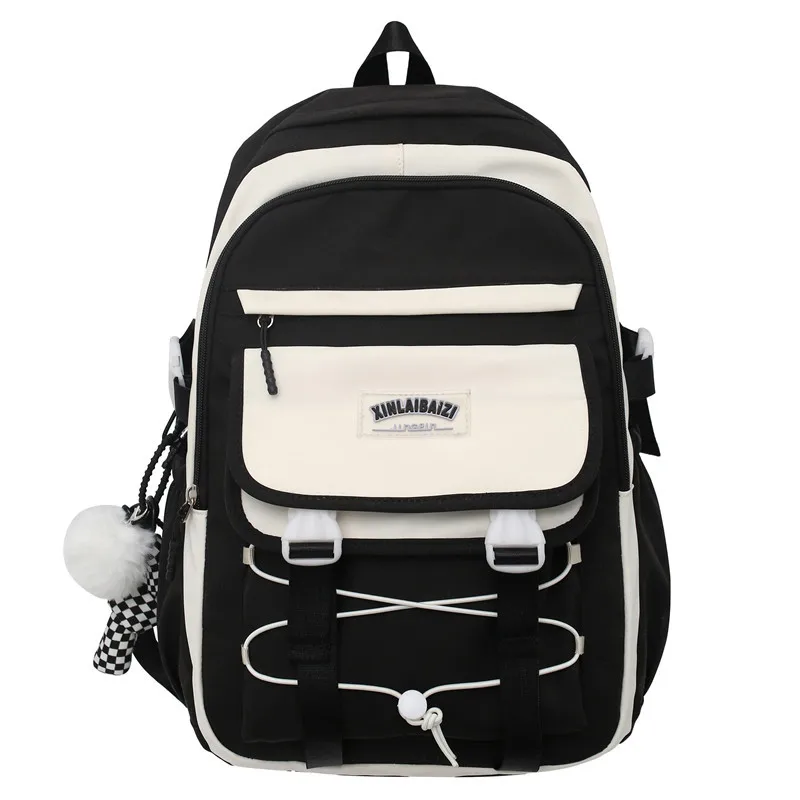 Сумки для средней школы для девочек, подростков, рюкзак для студентов колледжа, женская Нейлоновая сумка для книг, Корейский рюкзак
