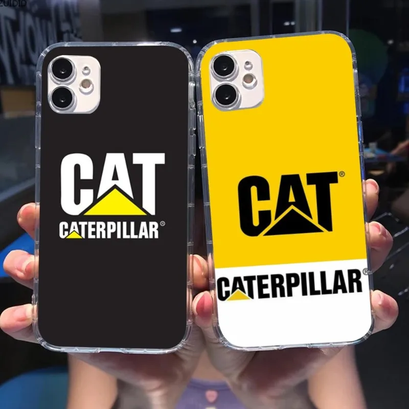 Чехол Для смартфона CAT-Caterpillar для iPhone 14 13 12 11 XS X 8 7 6 Plus Mini Pro Max SE 2022 Прозрачная Крышка телефона Funda
