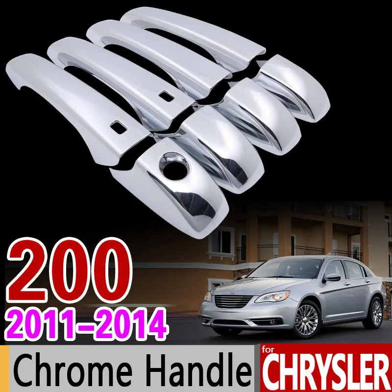для Chrysler 200 2011-2014 роскошная хромированная ручка, накладка, набор 4-дверных 2012 2013 автомобильных аксессуаров, наклеек для стайлинга автомобилей