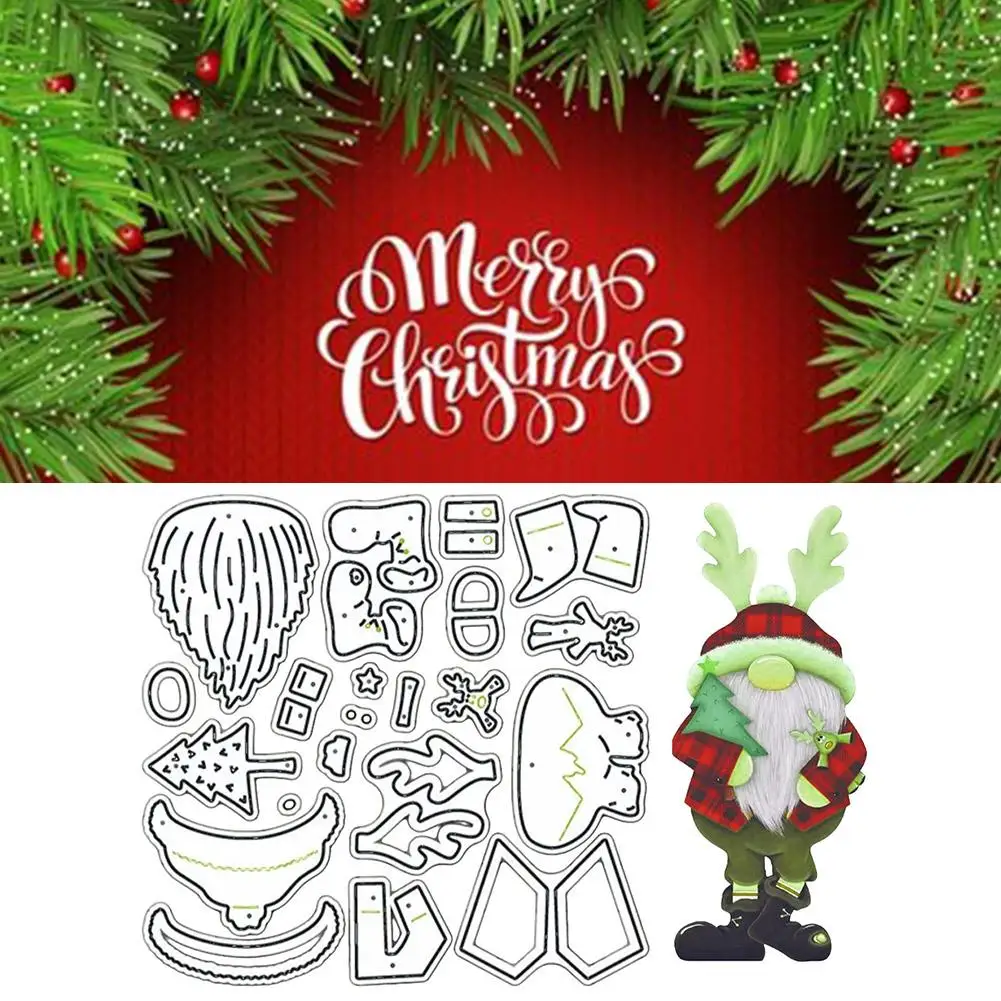 Украшение металлической формы с карликовым Санта-Клаусом, альбом для вырезок, нож для бумаги, атмосфера Рождественского ремесла, Праздничная форма O4M2