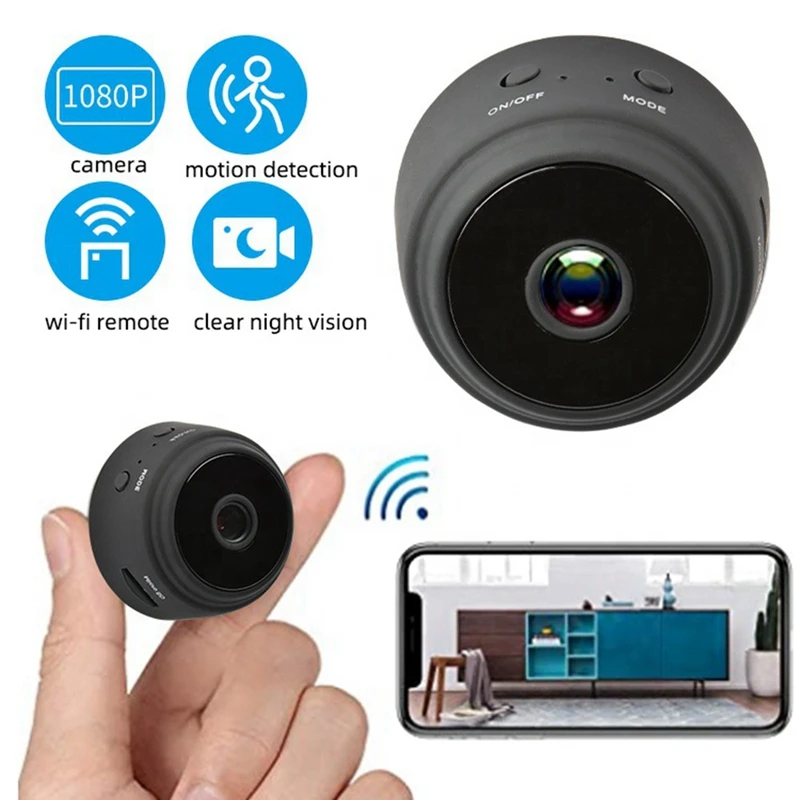 Мини-камера A9 HD 1080P Видеокамера ночного видения Беспроводная WiFi IP-сетевая камера 150 ° Домашняя Камера видеонаблюдения
