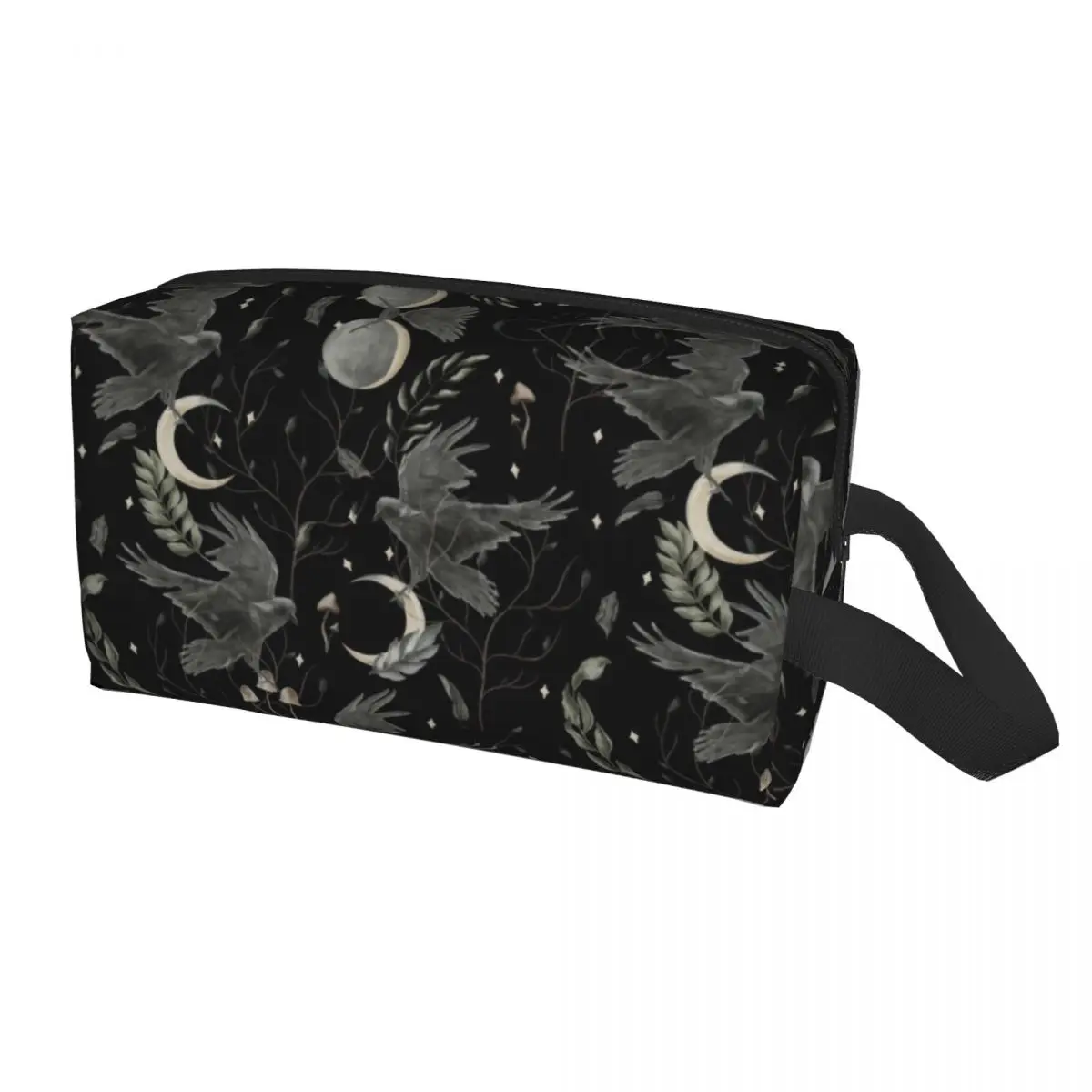 Модная Дорожная сумка для туалетных принадлежностей Crow Moon для женщин, Органайзер для косметики с изображением Жуткой Ведьмы на Хэллоуин, набор для хранения косметики Dopp