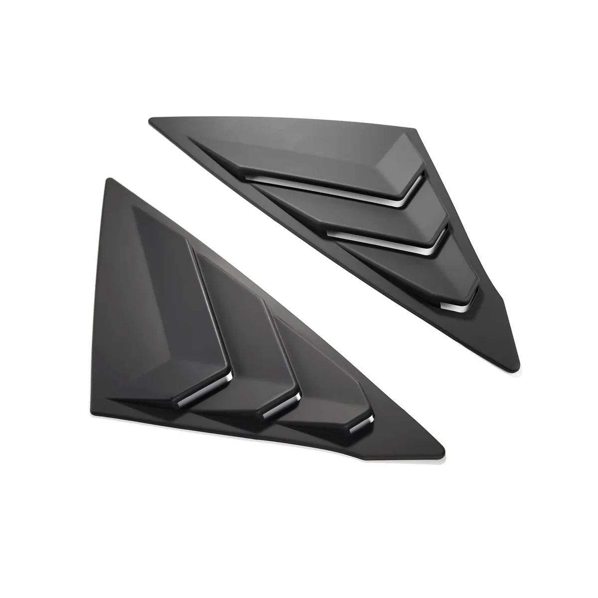 Жалюзи на задние боковые стекла Треугольные оконные жалюзи для Honda Civic Седан 11Th 2022 2023 - ABS Матово-черный