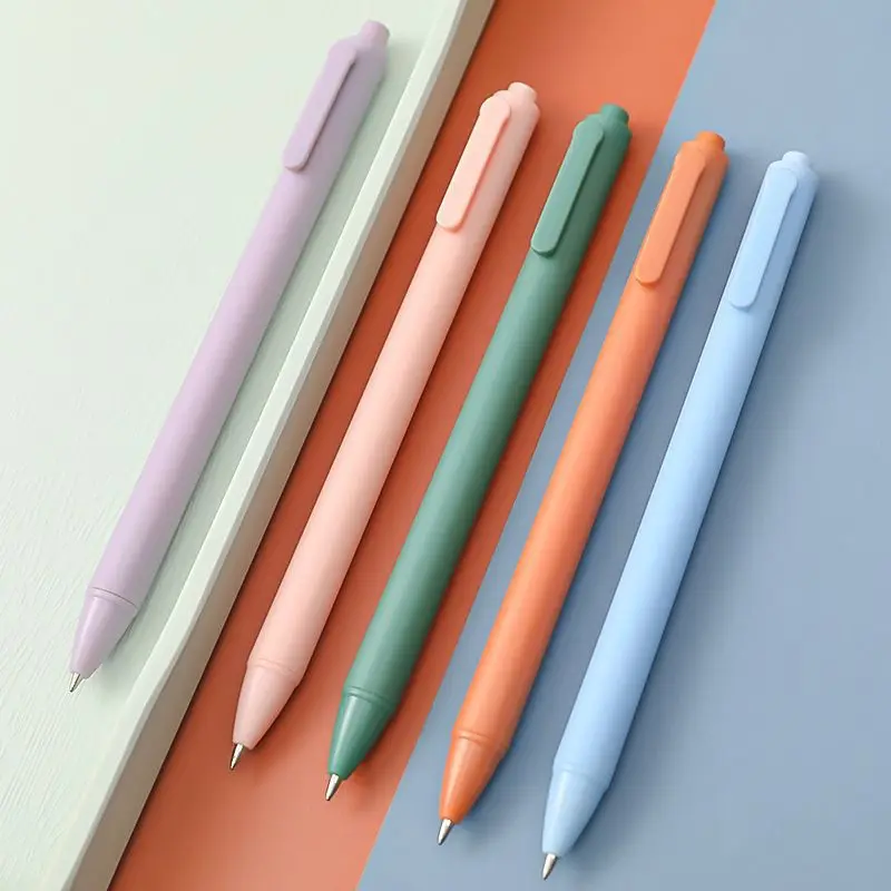 Однотонная гелевая ручка для студентов Retro Press Pen 0,5 мм гелевая ручка