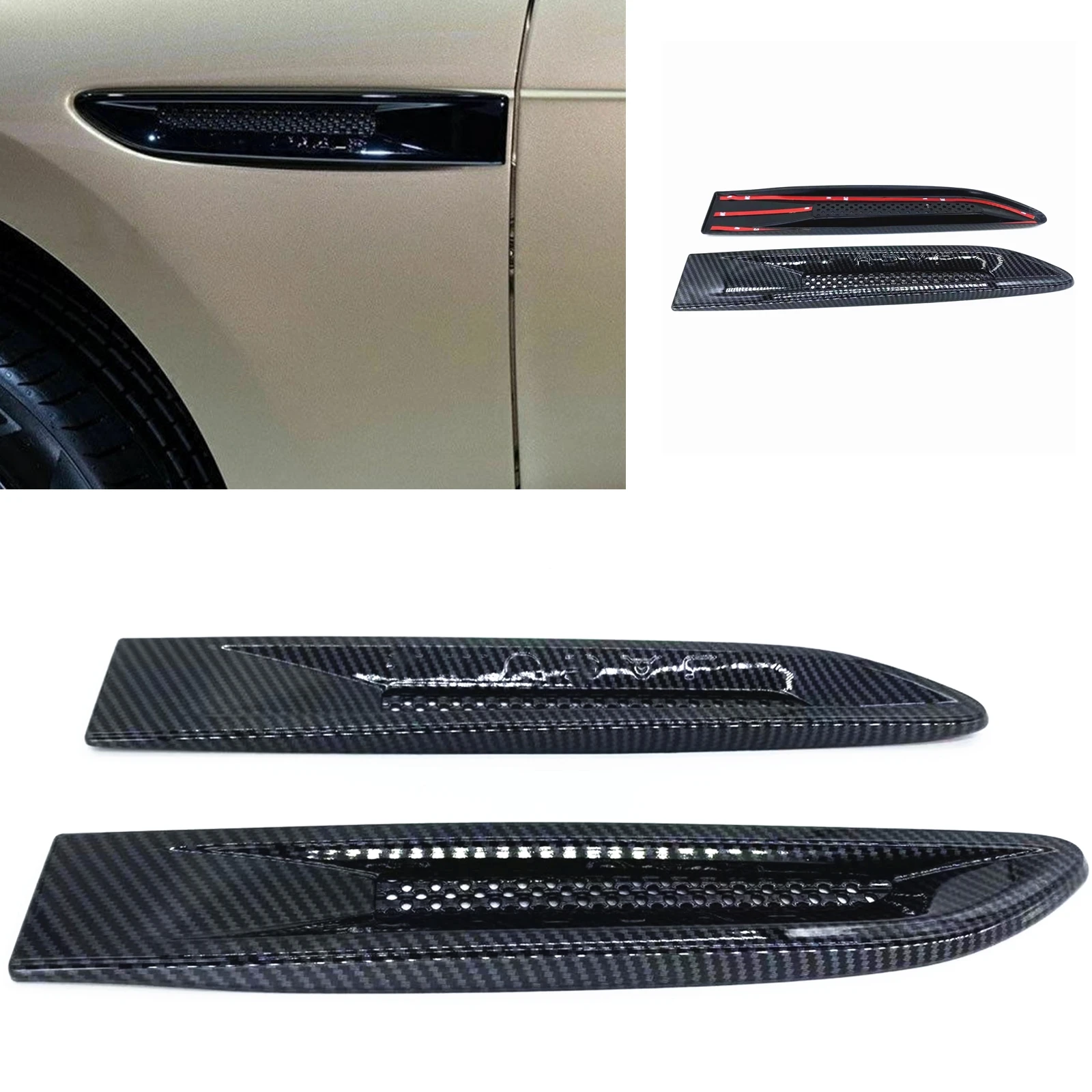 Для Jaguar XF XE XFL F Pace E Pace X250 Внешний Вид автомобиля Из Углеродного Волокна Отделка Бокового Крыла Вентиляционного Отверстия