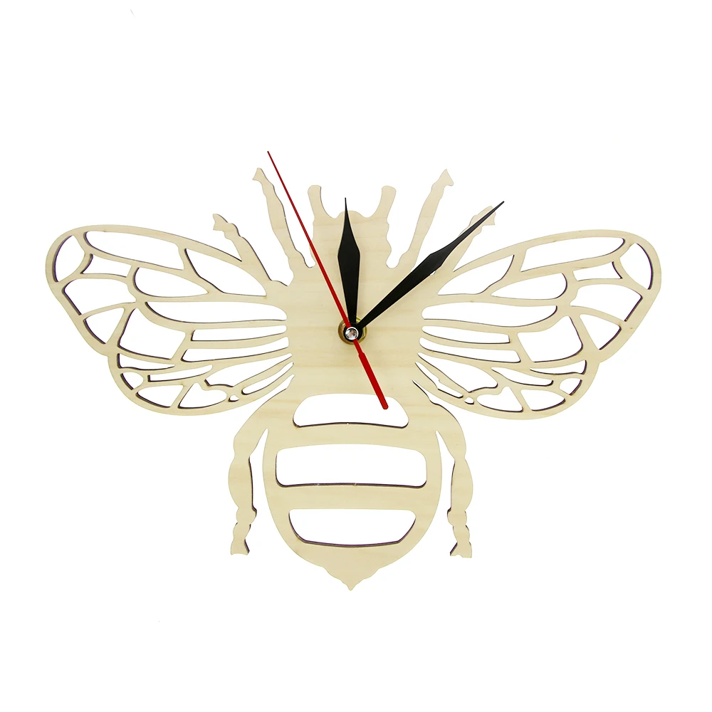 Деревянные Настенные часы Honey Bee Идеально подходят для любителей Медоносных пчел, Экологически Чистых Настенных часов с Натуральным Декором, Подарка Для Одержимых Медоносными Пчелами