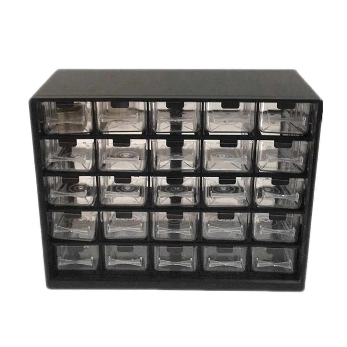 25Шт Комбинированный Прозрачный Выдвижной Шкаф Для Хранения Съемный Черный Ящик Для Деталей Коробка Для Сортировки Оборудования