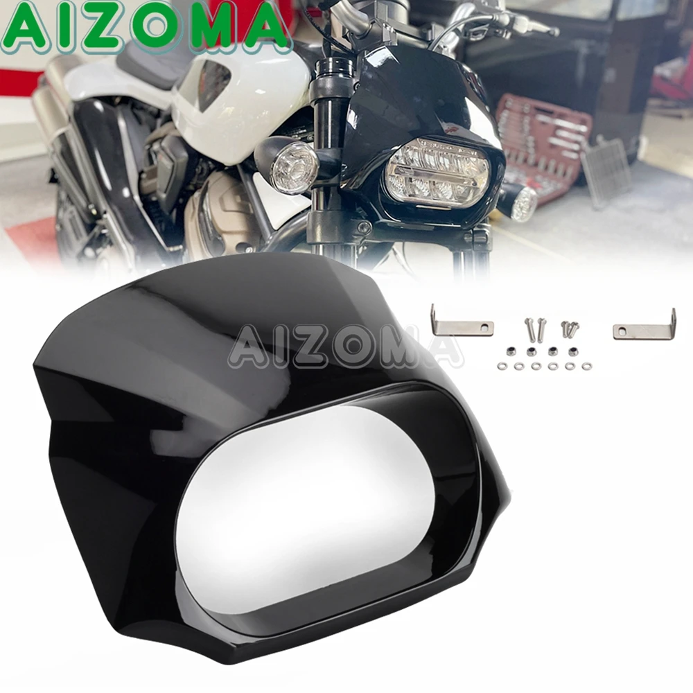 ABS Пластик Мотоцикл Передний Обтекатель Крышка Фары Маска Для Harley Sportster S 1250 RH 1250 RH1250 Защита Фары 2021 2022