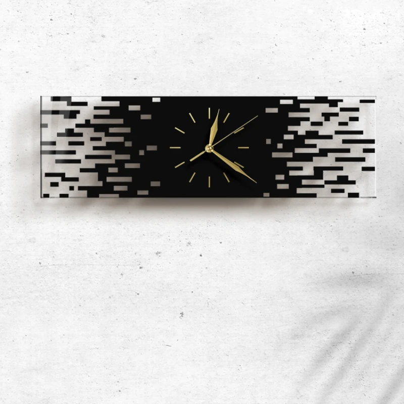 Прямоугольные настенные часы Акриловые креативные часы гостиная бытовые кварцевые часы настенный консилер декоративный столик