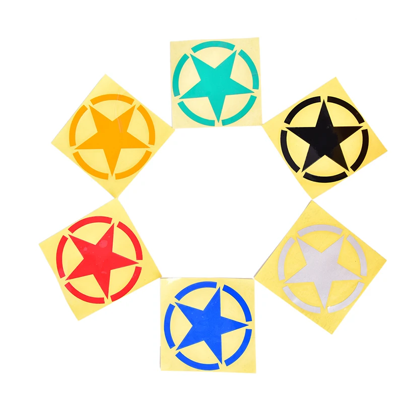 Светоотражающая наклейка с пятиконечной звездой, Форма символа Военной звезды, Наклейка-эмблема
