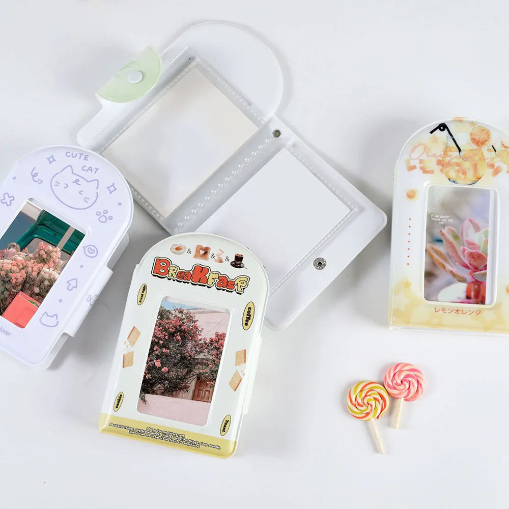 Милый фотоальбом, 3-дюймовый мини-альбом для хранения фотокарточек, милый держатель для фотокарточек, коллекционная книга, Корейский фотоальбом Kpop