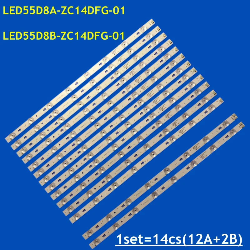 14 шт. Светодиодные ленты LED55D8A-ZC14DFG-01 LED55D8B-ZC14DFG-01 30355008220/21 Для LS55AL88A72 LS55AL88A71 U55X31J LU55U31 D5551A 55U1
