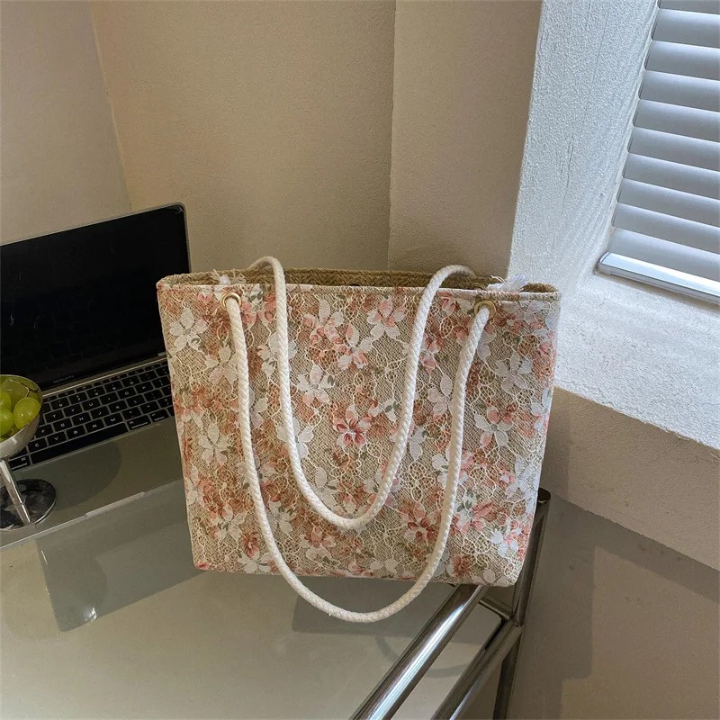 Новая модная соломенная сумка через плечо большой емкости, высококачественные летние пляжные модные сумки, тканая сумка-тоут для женщин